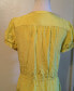 INC International Concepts Button Front Ruffeld Pure Silk Dress Sunny Yellow M