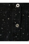 Фото #72 товара Taşlı Kot Ceket Yıldız Taş Detaylı Cepli Pamuklu Uzun Kollu Gömlek Yaka