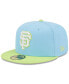 ფოტო #4 პროდუქტის Men's Light Blue, Neon Green San Francisco Giants Spring Color Two-Tone 59FIFTY Fitted Hat