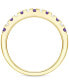 ფოტო #3 პროდუქტის Amethyst (1/5 ct. t.w.) & Lab-Grown White Sapphire (1/5 ct. t.w.) Stack Ring in 14k Gold-Plated Sterling Silver (Also in Additional Gemstones)