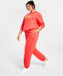 Фото #5 товара Women's Metallic Foil Logo Fleece Jogger Sweatpants, A Macy's Exclusive