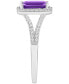 Фото #4 товара Кольцо Macy's Amethyst & Diamond Split Shank