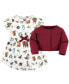 ფოტო #3 პროდუქტის Toddler Girls Organic Cotton Dress and Cardigan, Woodland Alphabet