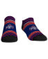 Men's and Women's Socks Washington Mystics Net Striped Ankle Socks Navy, Black, S/M - фото #1