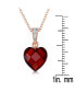 Sterling Silver Cubic Zirconia Heart shape Necklace