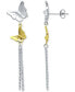 ფოტო #2 პროდუქტის Double Butterfly Chain Drop Earrings, Created for Macy's