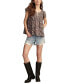 ფოტო #5 პროდუქტის Women's Cotton Smocked Flutter-Sleeve Top