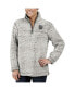 Women's Gray Los Angeles Kings Sherpa Quarter-Zip Pullover Jacket