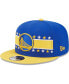 Фото #1 товара Бейсболка с напечатанными звездами New Era Мужская Golden State Warriors Royal 9FIFTY Snapback Hat