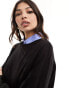 Фото #1 товара New Look long sleeve knitted top in black