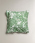 Tropical leaves print pillowcase