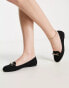 Фото #3 товара New Look suedette snaffle loafer in black