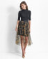 Фото #5 товара Women's Printed Logo-Waistband Tulle Mesh Skirt