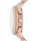 ფოტო #3 პროდუქტის Women's Runway Quartz Chronograph Rose Gold-Tone Stainless Steel and Wheat Silicone Watch 38mm