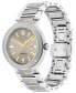 ფოტო #2 პროდუქტის Women's Se Automatic Swiss Automatic Silver-Tone Stainless Steel Yellow PVD Bracelet Watch 33mm