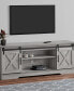 TV Stand with 2 Barn-Style Sliding Doors