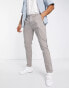 Фото #1 товара Gianni Feraud elasticated waist smart trousers in grey