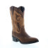 Фото #2 товара Rawhide L4540 Womens Brown Leather Slip On Cowboy Western Boots