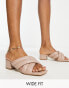 Фото #1 товара Simply Be Wide Fit soft padded mules in camel