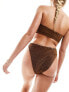 The Frolic serenity high leg bikini bottom in dark chocolate glitter