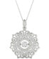 ფოტო #1 პროდუქტის Diamond Filigree 18" Pendant Necklace (1/3 ct. t.w.) in 10k White Gold