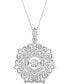 Фото #1 товара Diamond Filigree 18" Pendant Necklace (1/3 ct. t.w.) in 10k White Gold