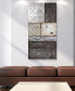 Stacked 2 Textured Metallic Hand Painted Wall Art by Martin Edwards, 30" x 60" x 2"