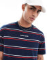 Tommy Jeans classic stripe t-shirt in navy Синий, M - 50 - фото #1