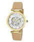 Фото #1 товара Наручные часы Heritor Automatic men Xander Leather Watch - Gold/Brown, 45mm