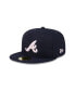 Фото #1 товара Men's Navy Atlanta Braves 2024 Mother's Day On-Field 59FIFTY Fitted Hat