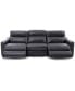 Фото #4 товара Gabrine 3-Pc. Leather Sofa with 2 Power Recliners, Created for Macy's