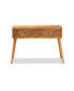 Mae Mid-Century Modern Wood 2-Drawer Console Table