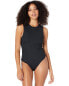 Фото #2 товара Abercrombie & Fitch 294284 Rib Crew Neck Tank Bodysuit Black Beauty XS