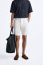 COTTON-LINEN BERMUDA SHORTS