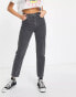 Pull&Bear high waisted mom jean in washed grey grau, 38 - фото #1