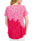 ფოტო #2 პროდუქტის Women's Printed Scoop-Neck Short-Sleeve Top, Created for Macy's