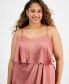 Фото #4 товара Plus Size Draped Sleeveless Midi Dress