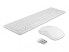 Delock 12703 - Full-size (100%) - RF Wireless - Membrane - QZERTY - White - Mouse included