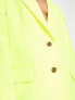 Фото #4 товара ASOS DESIGN oversized grandad suit blazer in fluro yellow