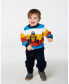 Big Boys Multicolor Striped Sweater With Karting Jacquard