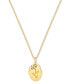 Фото #1 товара 18k Gold-Plated Stainless Steel Flower-Etched Pendant Necklace, 20" + 2-1/2" extender