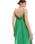 Фото #4 товара JJXX linen blend maxi dress in green