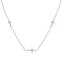 Elegant silver necklace with zircons NCL27W