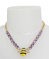 ფოტო #3 პროდუქტის Faux Stone Bee Pendant Necklace