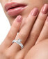 ფოტო #2 პროდუქტის EFFY® Diamond Emerald Cluster Bridal Set (3/8 ct. t.w.) in 14k White Gold