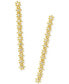 ფოტო #1 პროდუქტის 14k Gold-Plated Cubic Zirconia Daisy Chain Linear Drop Earrings