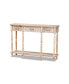 Hallan Classic and Traditional French Provincial Wood 3-Drawer Console Table