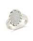 Фото #1 товара Silver-Tone or Gold-Tone Cubic Zirconia Detailed Statement Galette Ring