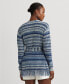 Фото #2 товара Petite Striped Fringe-Trim Cardigan