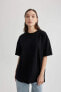 Kadın T-Shirt Siyah V4136AZ/BK81
